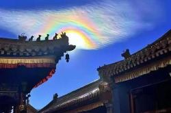 连续两天出现!五台山惊现“七彩祥云”